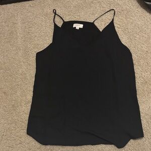 LOFT Black Skinny Straps Top